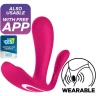 Анально-вагинальный вибромассажер со стимулятором клитора SATISFYER Top Secret+ , розовый J2018-157-2