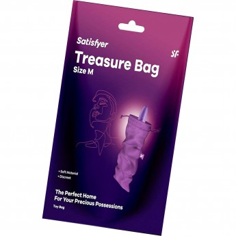 Мешочек SATISFYER TREASURE BAG для хранения игрушек M, фиолетовый