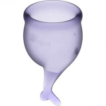 Набор менструальных чаш 2 шт SATISFYER FEEL SECURE MENSTRUAL CUP LILLA