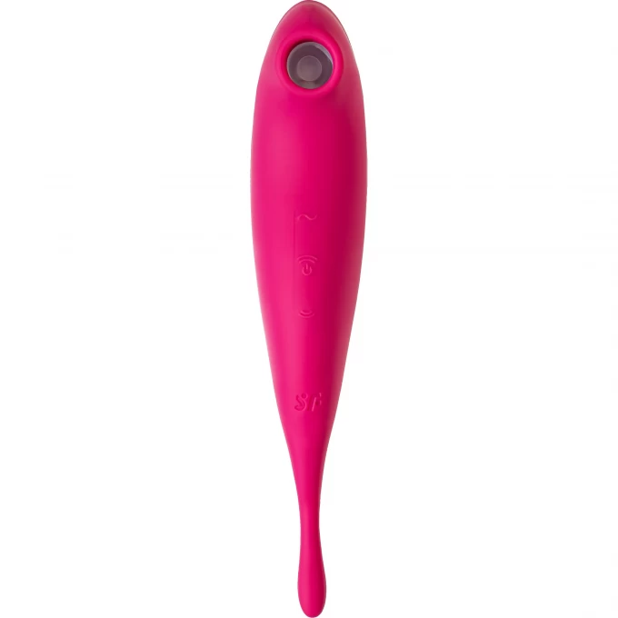 Вакуум-волновой бесконтактный стимулятор клитора SATISFYER Twirling Pro, силикон, красный J2018-305-1