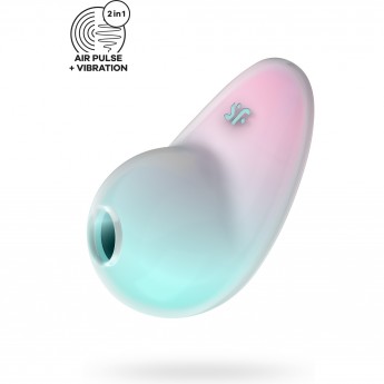 Вакуумный стимулятор клитора SATISFYER PIXIE DUST, силикон, зеленый